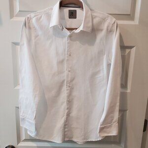 JB Jr White Long-Sleeve Collar Dress Boy's Dress Shirt, Size 20